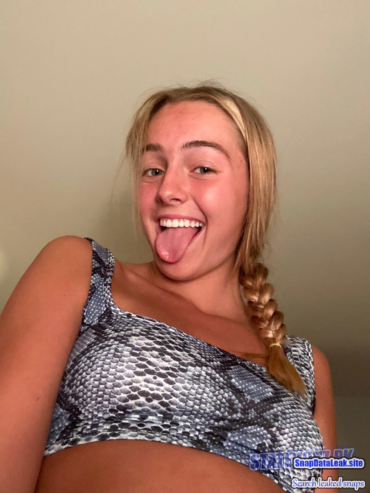 Hot blonde teen exposing on Snapchat