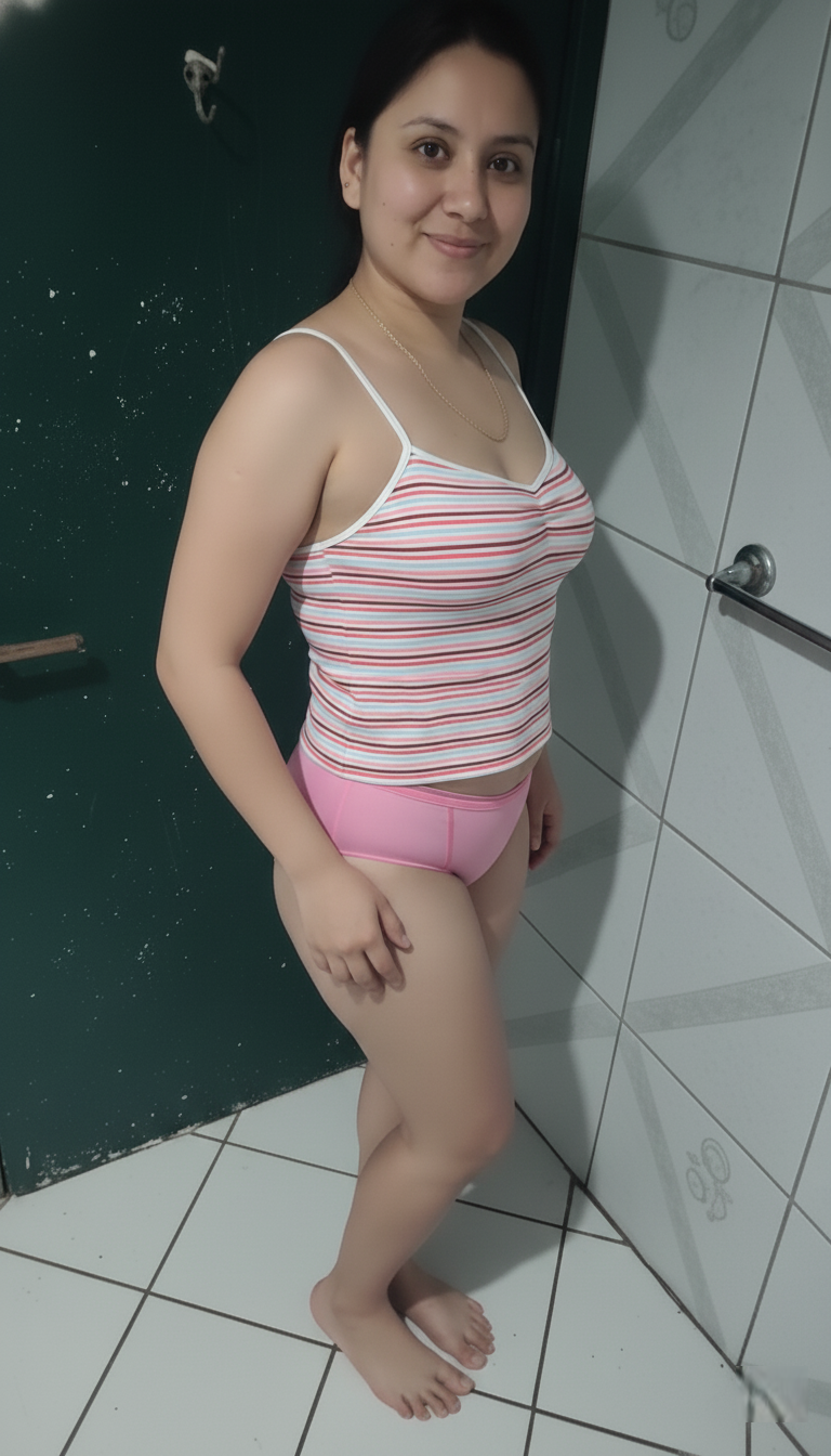 Despues del trabajo luciendo calzon rosa