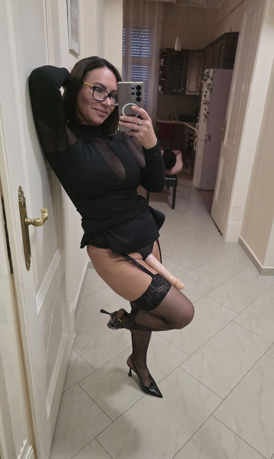 Mature and Milfs are ready for hubby, wearing a strapon