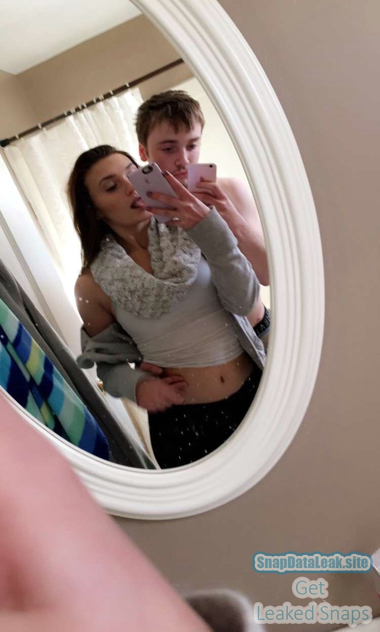 Sexy tan blonde college gf mirror selfies