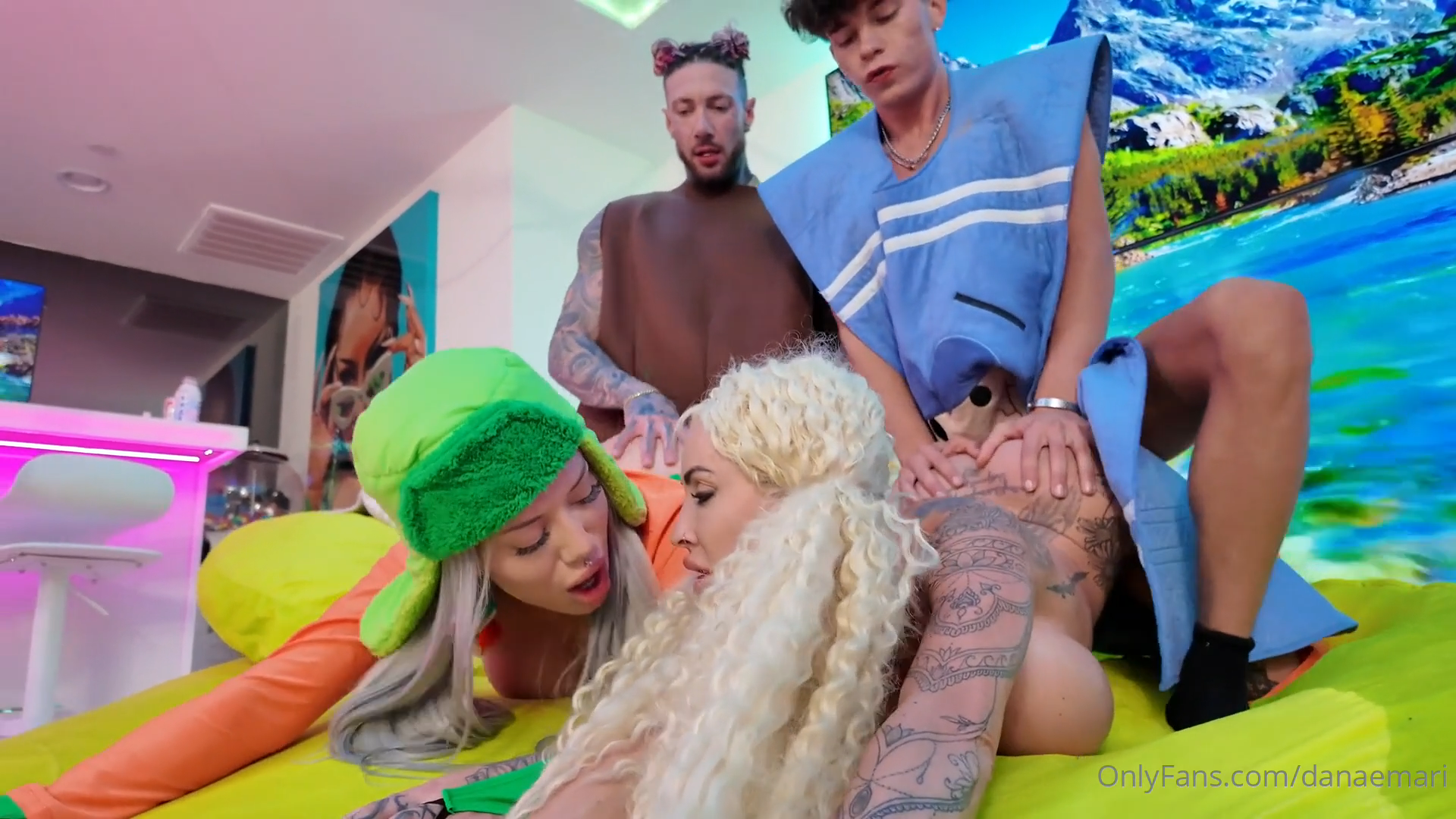 Danae Mari & Lacey Jayne Fuck Big Cock