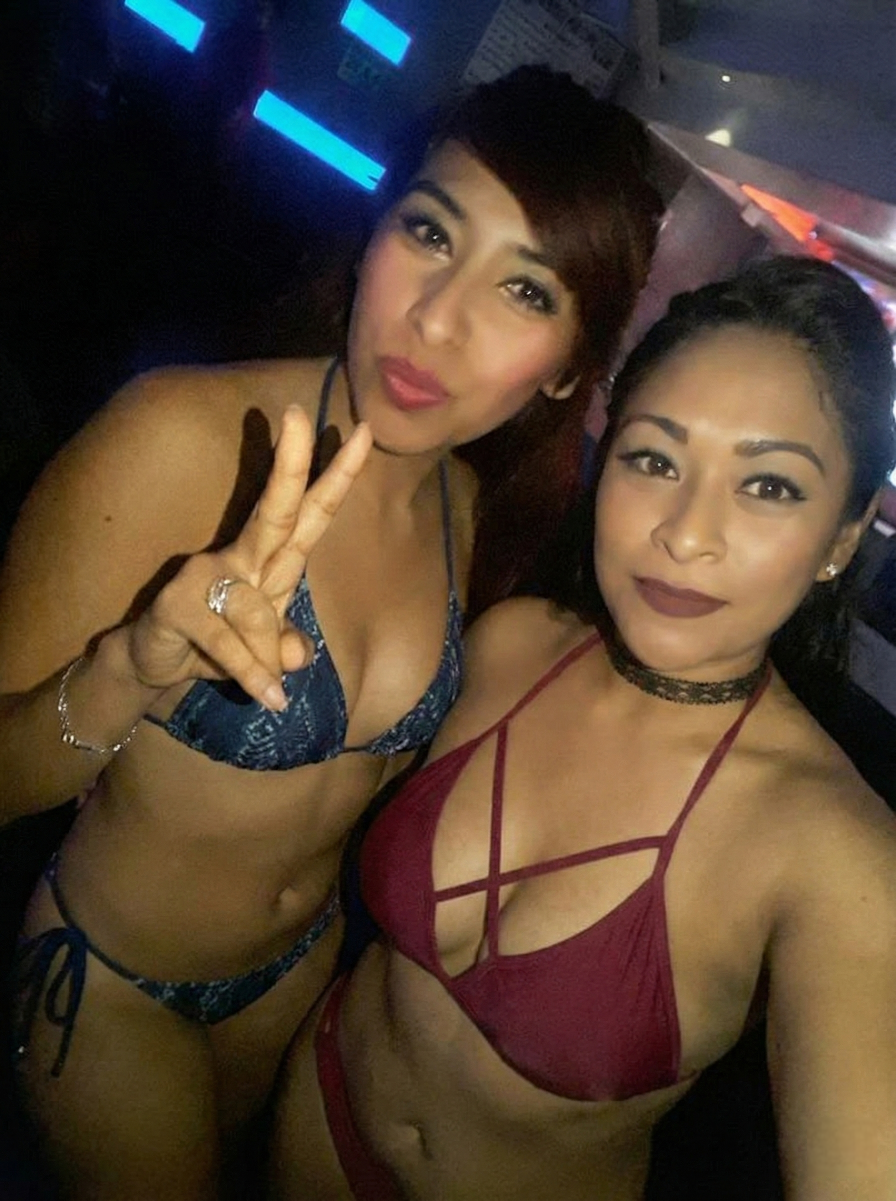 las amigas en la peda