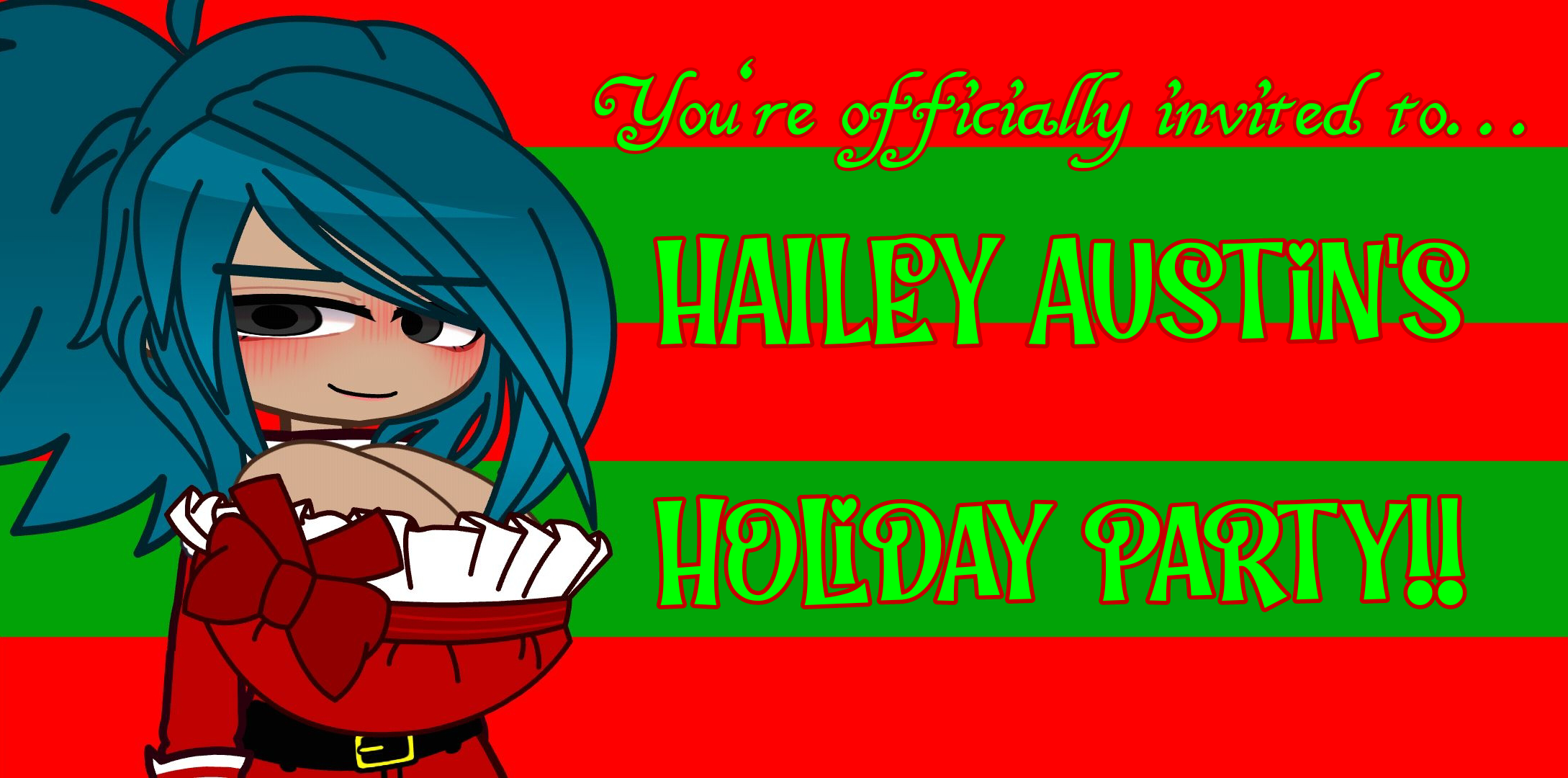Hailey's Christmas Party invitation