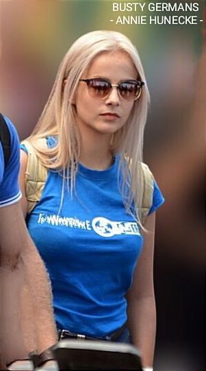 Busty German activist Annie Hunecke