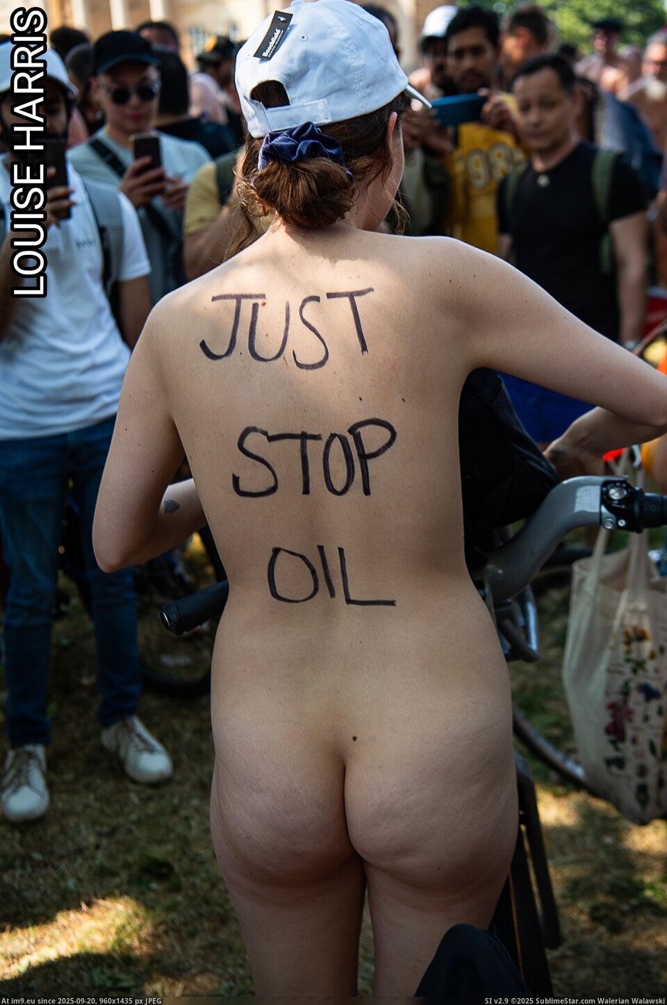 Singer and Activist Louise Harris nude in public