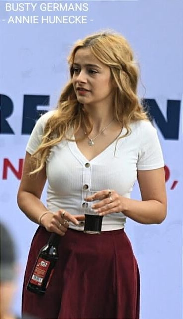 Busty German activist Annie Hunecke