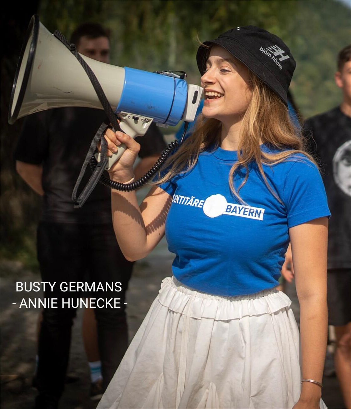 Busty German activist Annie Hunecke