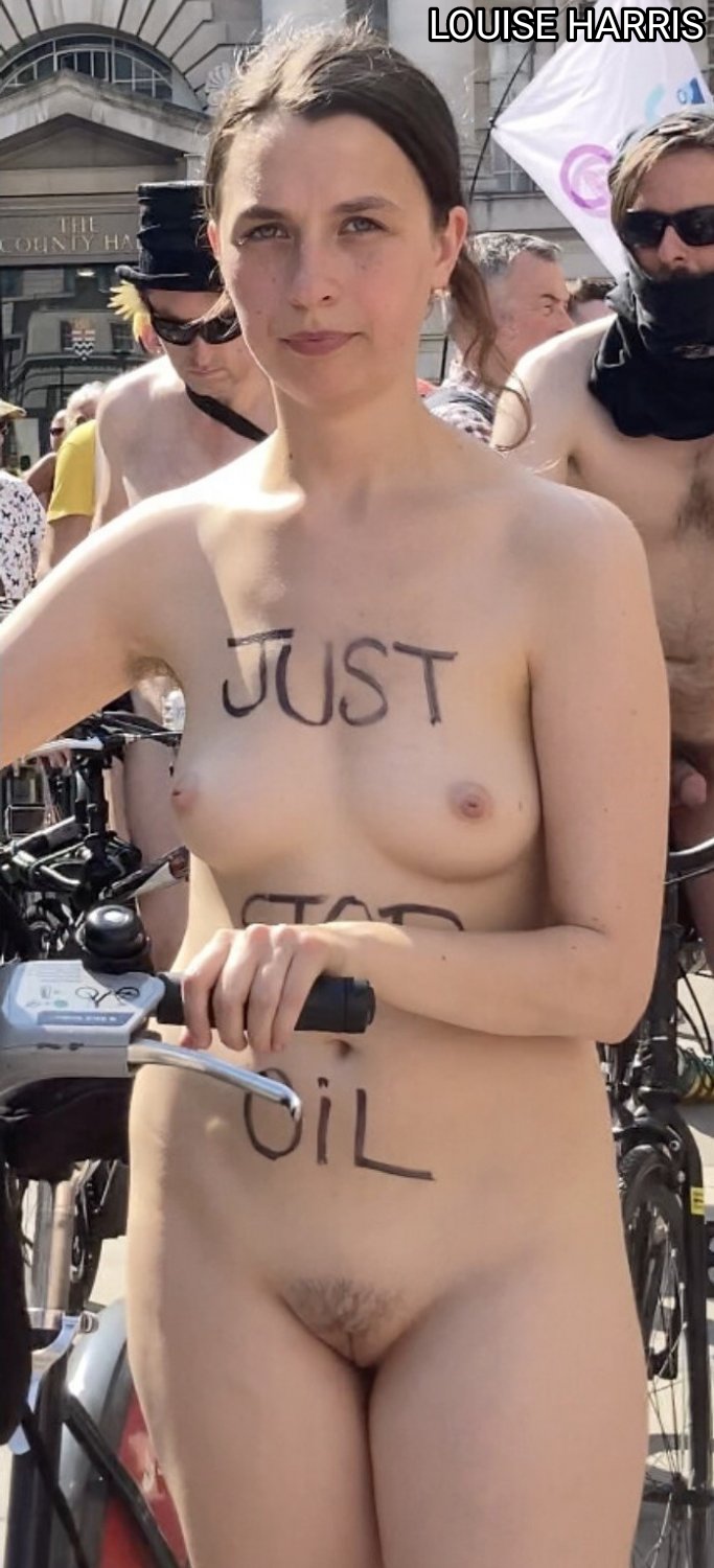 Singer and Activist Louise Harris nude in public