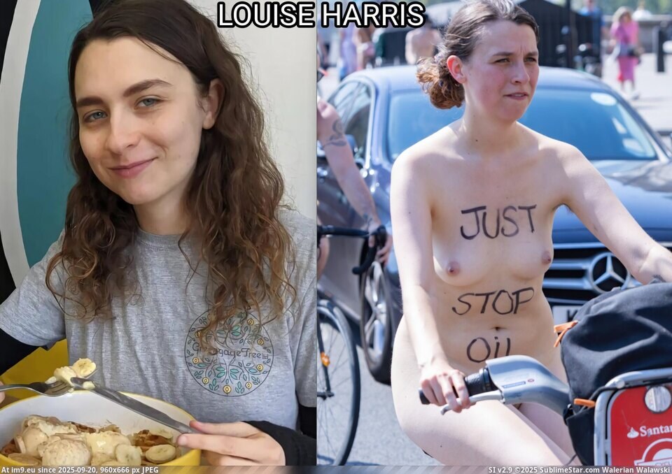 Singer and Activist Louise Harris nude in public