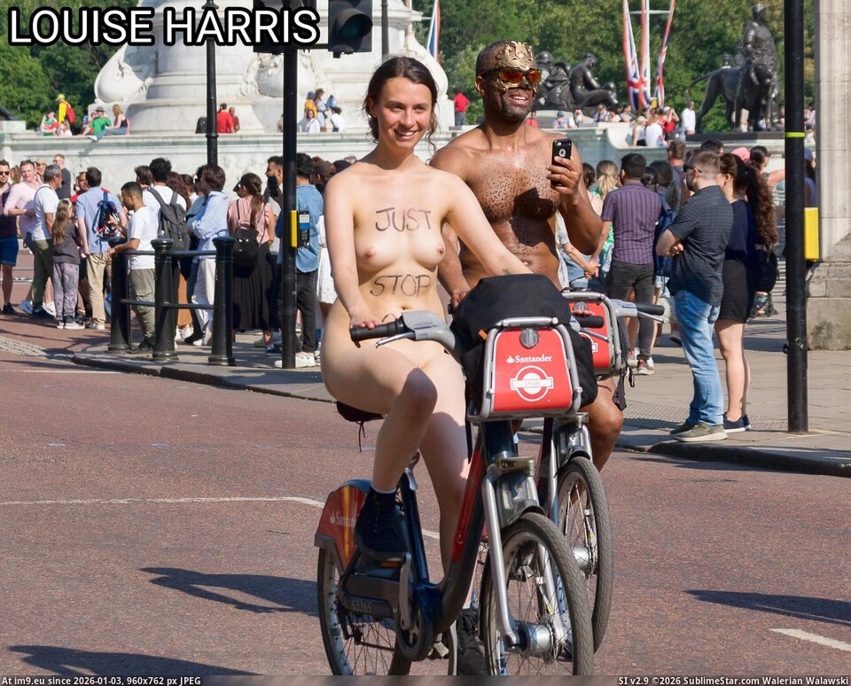 Singer and Activist Louise Harris nude in public