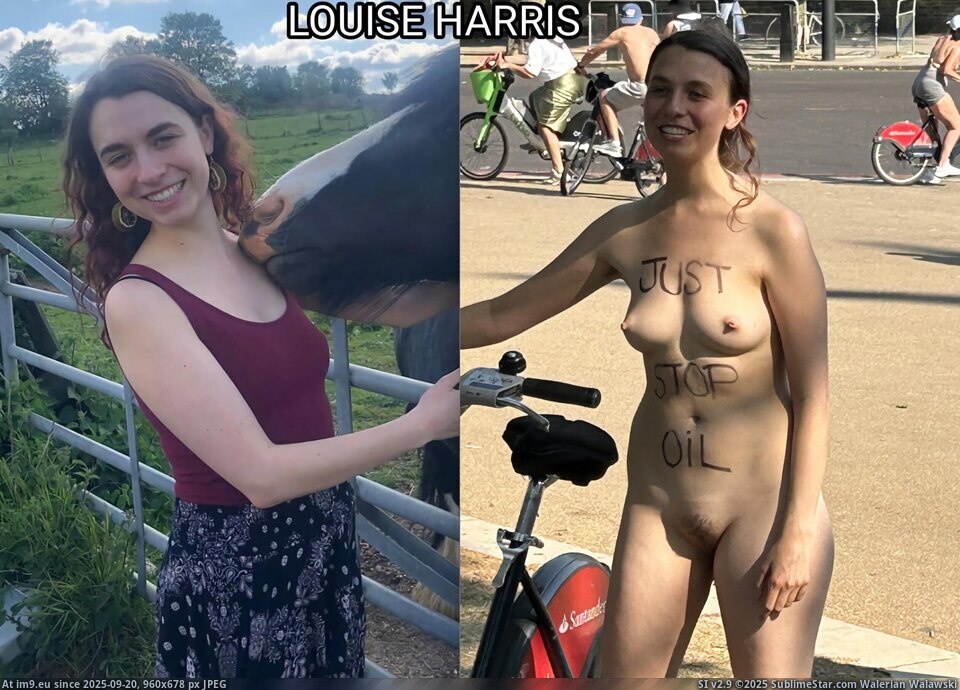 Singer and Activist Louise Harris nude in public