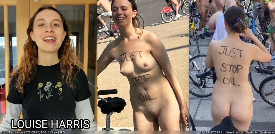 Singer and Activist Louise Harris nude in public