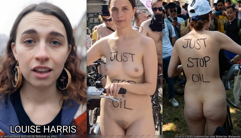 Singer and Activist Louise Harris nude in public
