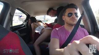 Crazy Couple Fucked in the back of an Uber