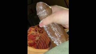 Fun with Shane Diesel Sleeve on a Strap On..