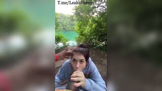 Teen sucking bbc in paradise