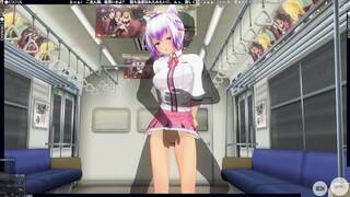 3D HENTAI Subway Schoolgirl let her Butt be Inserted