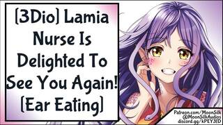 3Dio Lamia Nurse is Delighted to see you Again! Ear Eating ASMR Wholesome