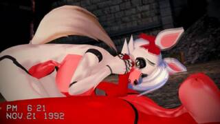 Double Futa - five Nights at Freddy's Inspired - Mangle Gets Fucked by Foxy - Hentai
