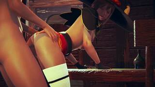 Мегумин ебется в таверне | 3D Hentai KONOSUBA