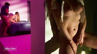 Hot Girl Peeping on Fucking Friends after Party - Mia Fire