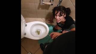 Petite Pigtail Girls taking her Master for a Piss