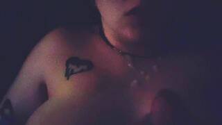 Sexy Girlfriend Gets Hot Cum all over her Chest