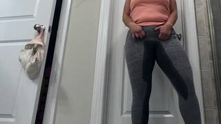 WETTING DESPERATION IN GREY SWEATPANTS AND NO BRA | WatchTheJoneses