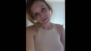 Teen Hides in the back Room to Smoke a Ciggeret..and maybe Touch her Tits