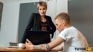 TUTOR4K. Strict Tutor Doesnt Mind having Quick Sex with new