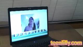 Teen slut lilly masturbates for camera