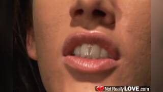 Gloryhole whore eats rock hard dick