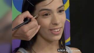 turning a slutty brunette hoe into a hotgirl