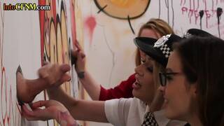 British cfnm cops wank subjects cock through gloryhole