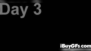 Cock sucking teen fucks missionary style