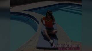 Cute Paulina is show off her small tits and tight pussy.