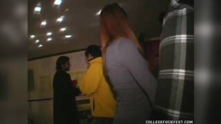 Teen lesbos lick pussy at frat party