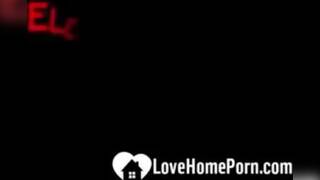 Cute teen tries out a real meat pole