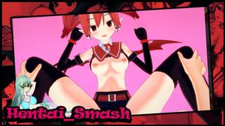 Disgaea hentai. Fucking Etna's tight demon pussy (POV).