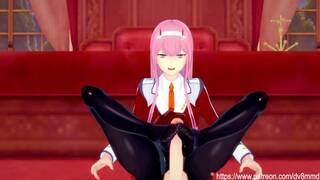 Darling in the FRANXX - Zero Two Footjob and Riding Hentai
