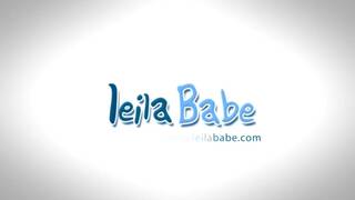 Busty blonde MILF strips off on balcony