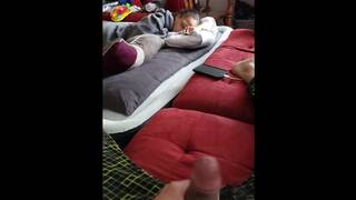 Covid got me Bored so I Started jerking off in front of my mother in law