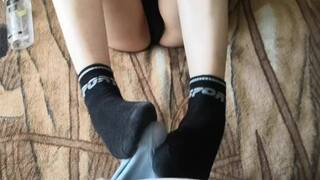 Hot Sockjob Foot Fetish homemade