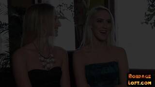 Bondage subjects buttfucked in threesome before rimming