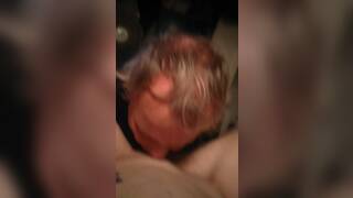 Old guy loosening my muff before I fuck his 22cm dick dick