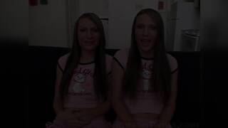 Simpson Twins Fingering and masturbating with dildo on their tight Pussy all together