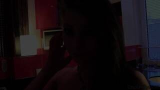 Emo Emily Rubbing Tits and Shaved Pussy Teasing