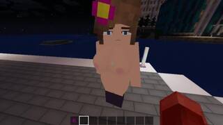 game porn Minecraft | Blowjob on the pier