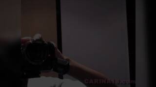 Hot Carina 18 Fingering pussy at comfort room