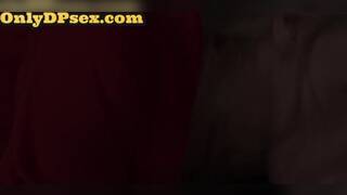 Lingerie housewife double penetrated after blowjob and anal